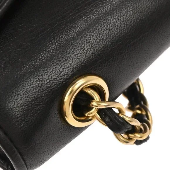 Chanel Black Lambskin Full Flap Shoulder Bag 116663 - Picture 5 of 10